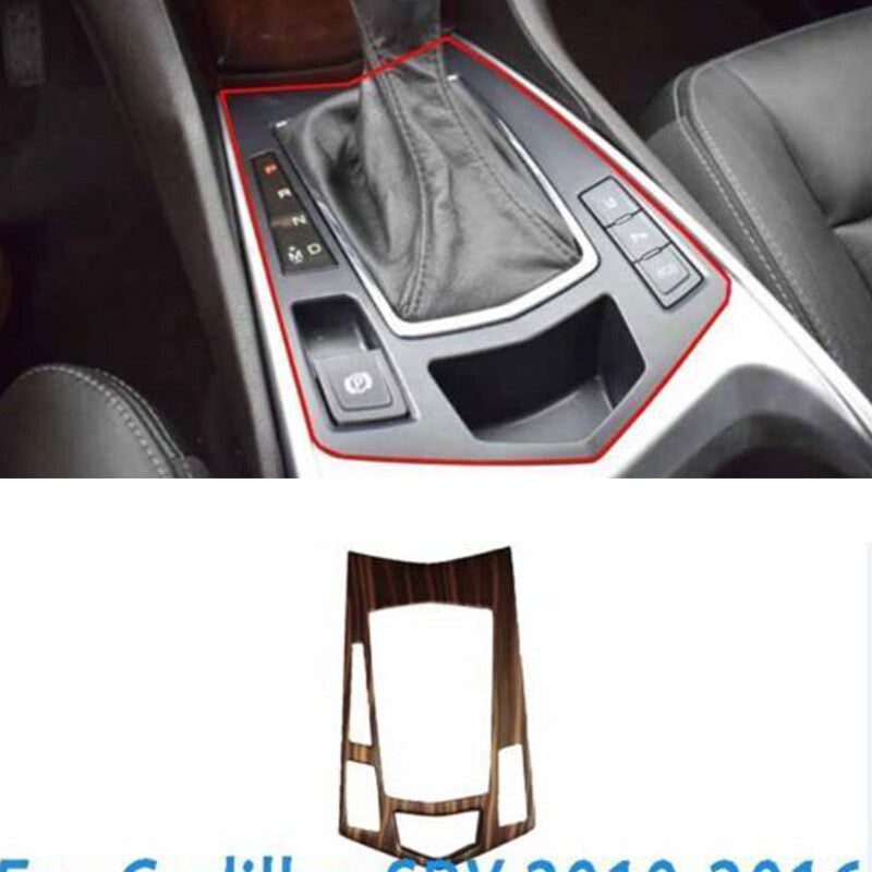 Wood Grain Central Console Gear Shift Frame Trim 1pcs for Cadillac SRX 2010-2016