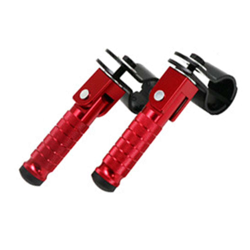 For Motorcycle Bicycle Motorbike Folding Rearsets Footrest Foot Pegs Pedal Red