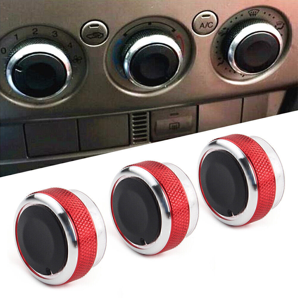 3x Air Conditioner Switch Knob Button Fit  for ford  Focus MK2 MK3 Mondeo C/S-max Red Q
