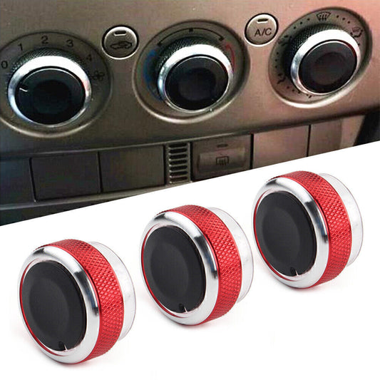 3x Air Conditioner Switch Knob Button Fit  for ford  Focus MK2 MK3 Mondeo C/S-max Red Q