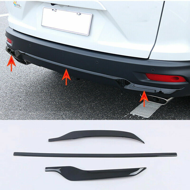 Glossy Black Car Rear Bumper Lip Cover Molding Trim for Honda CRV CR-V 2020-2022