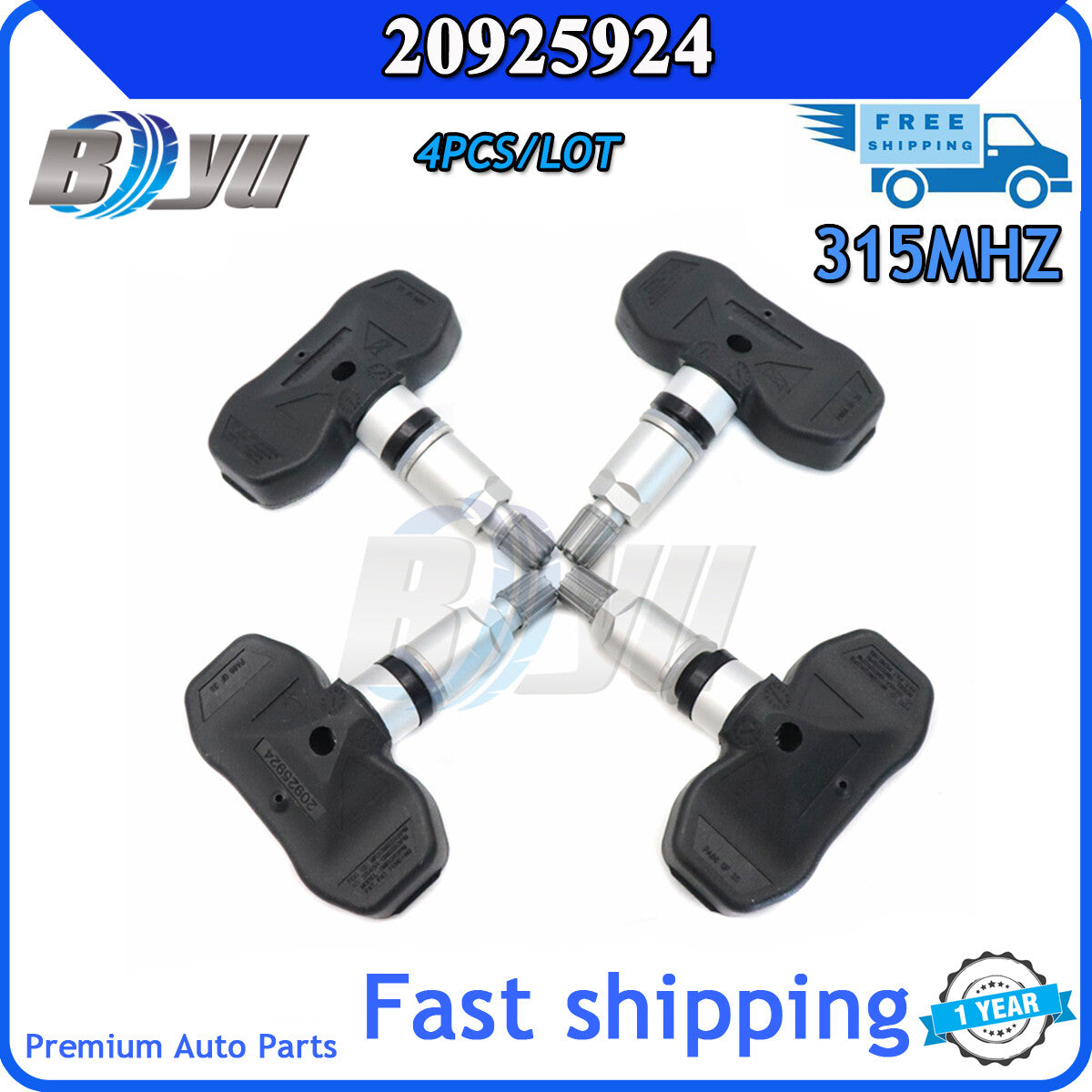 4 Tire Pressure Sensors (Model 20925924) for GMC , for Buick for Saturn , and for Cadillac CTS v
