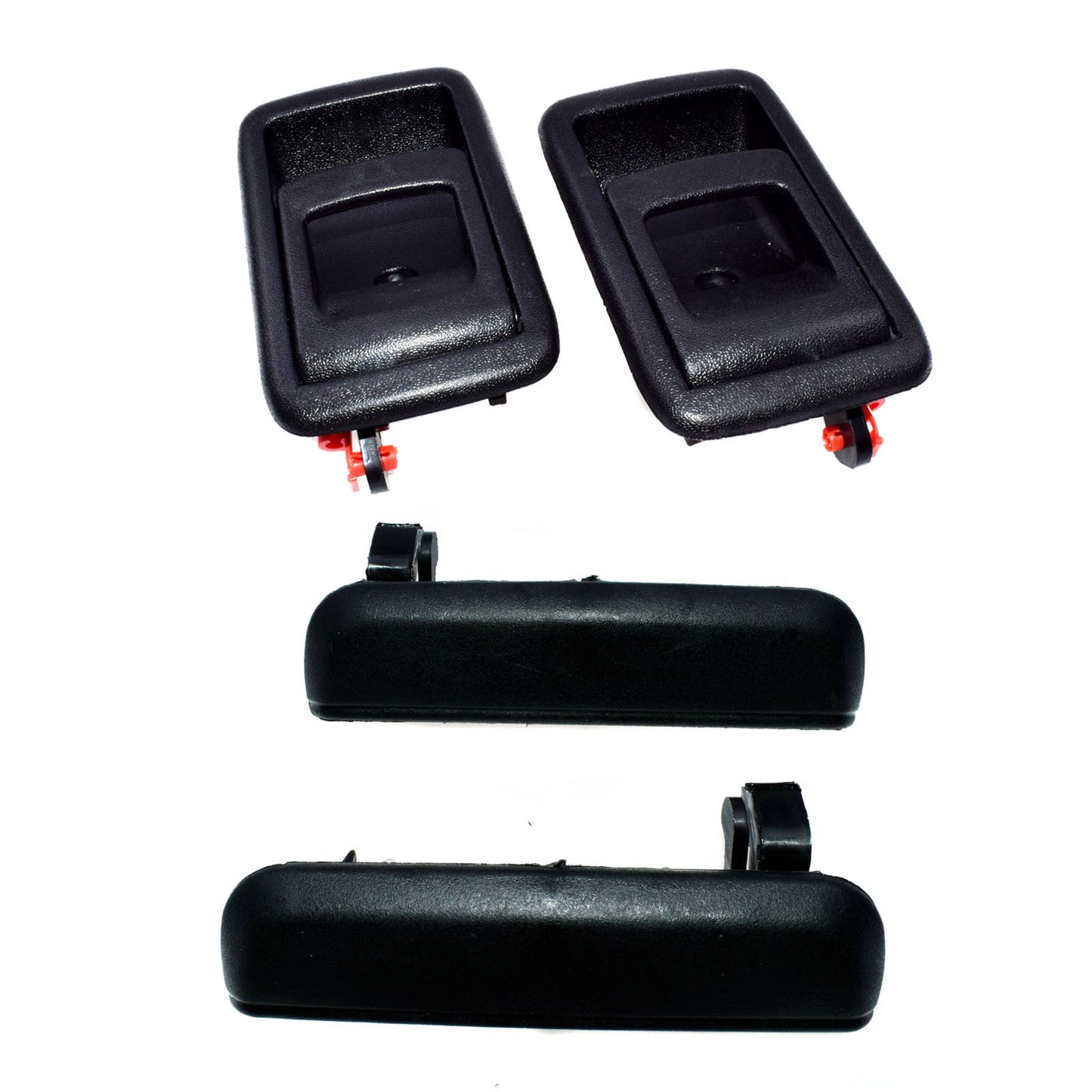 Black 4-piece set of exterior, interior, and rear left and right door handles, suitable for 95-98 Tercel- n