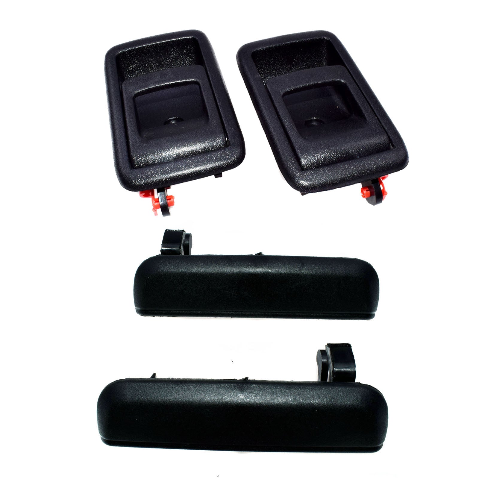Black 4-piece set of exterior, interior, and rear left and right door handles, suitable for 95-98 Tercel- n