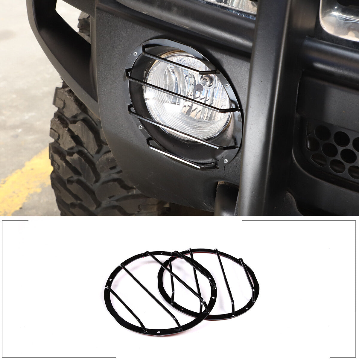 Black carbon steel taillight decorative frame cover suitable for Hummer H3 2005-2009- v