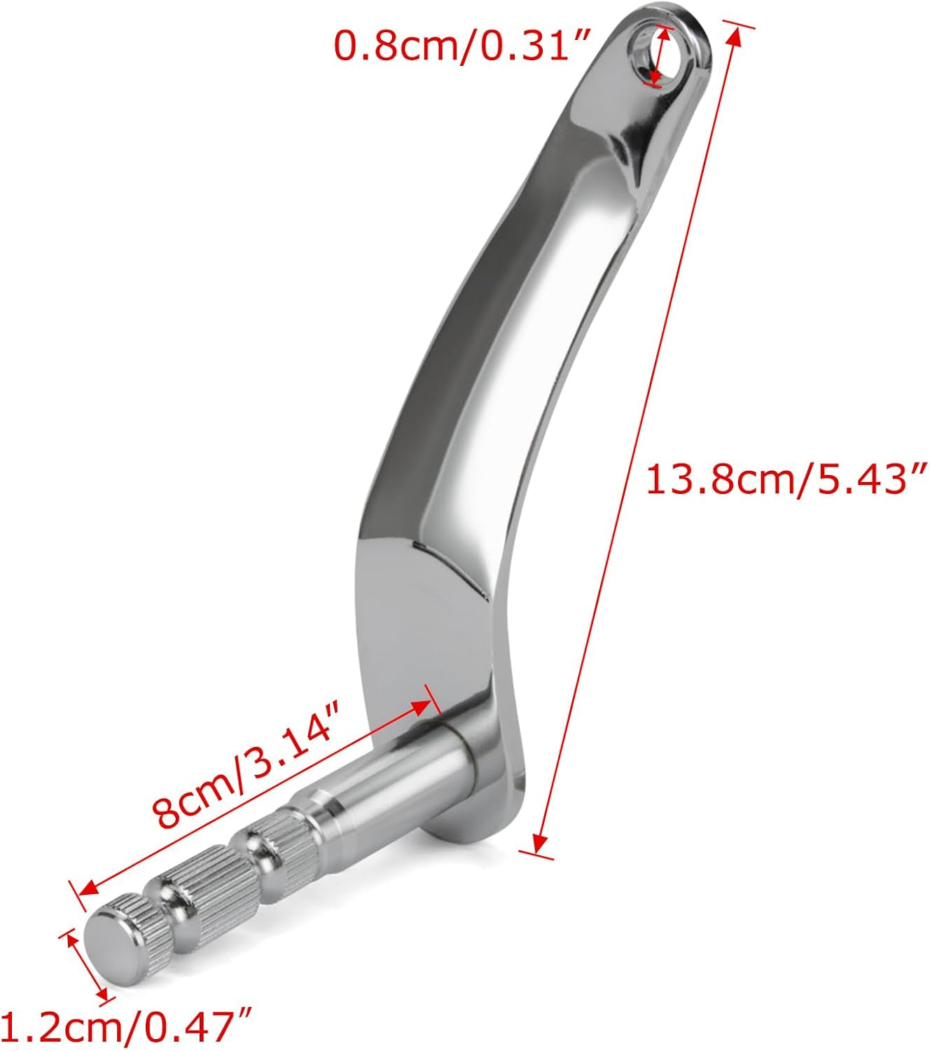 Extended shift lever arm for Harley Softail Fat Boy Luxury Chrome - n