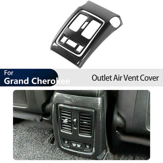 for Jeep Grand Cherokee 2011-2021 Carbon Fiber Rear Air Vent Outlet Cover Trim