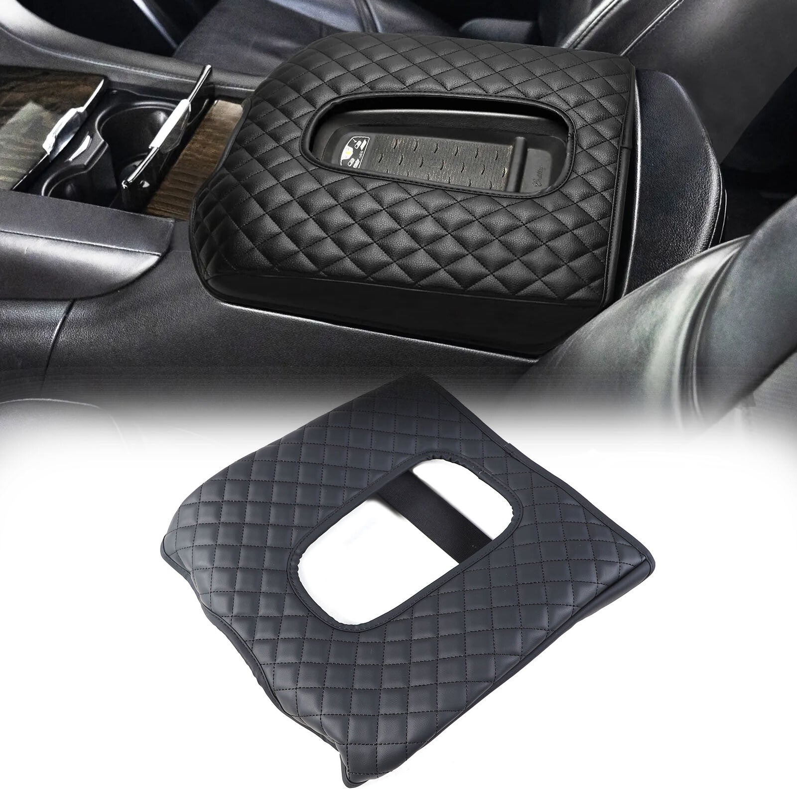 Center console cover, armrest cover, and backrest cushion for Cadillac for Escalade 2015-2020 n