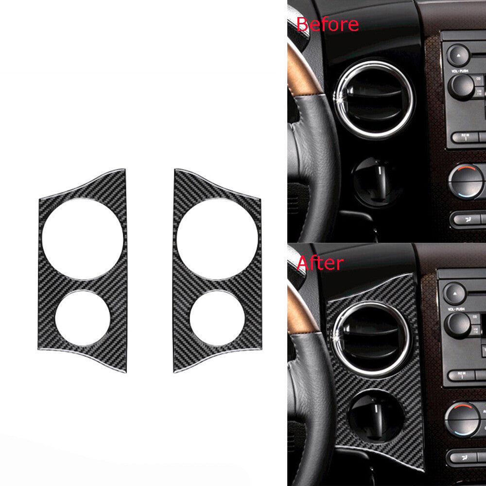 Carbon Fiber Interior Headlight Switch Cover Trim Sticker for Audi Q5 2018-2021 v