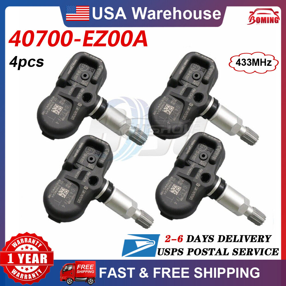 4PCS TPMS TIRE PRESSURE SENSOR for Nissan Titan XD 2016-2021 433Mhz 40700-EZ00A
