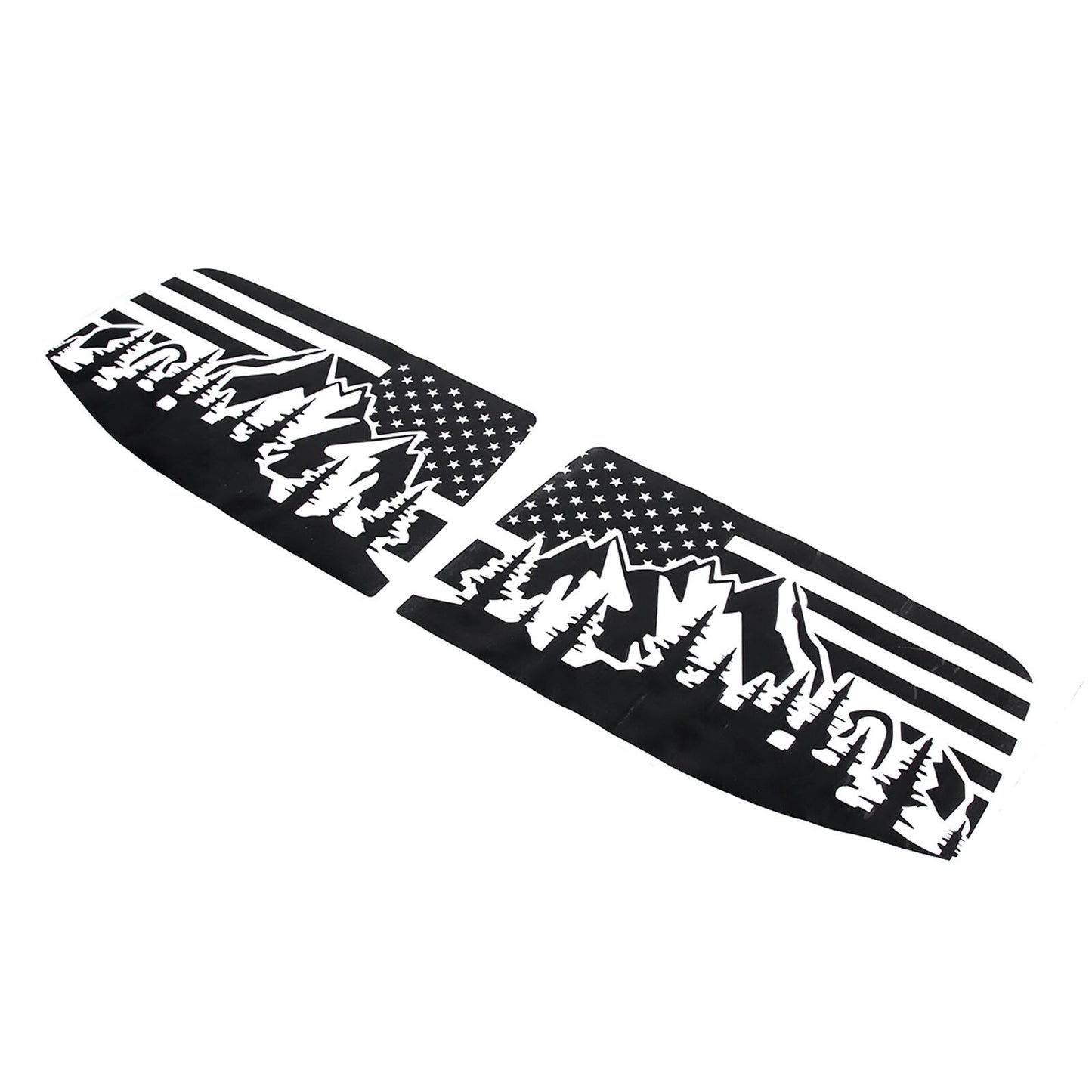 American flag mountain scene decal for Tacoma 2016-2023 doors and windows 2X- n