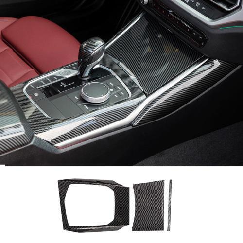 for BMW 3-Series 19-22 ABS Carbon Fiber Central Console Gear Shift Panel Trim