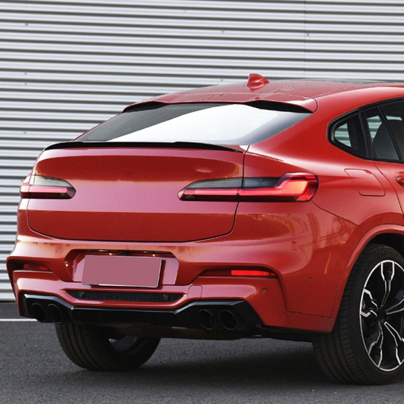 for BMW X4 G02 2019-2022 Gloss Black Rear Trunk Spoiler Lip Roof Wing Cover Trim