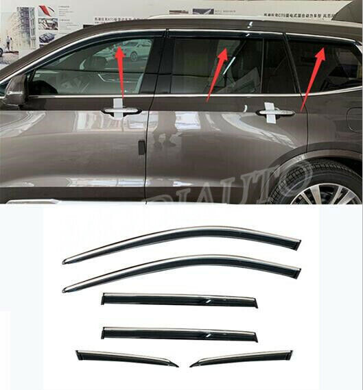 for Cadillac XT6 2020-2024 Window Visor Vent Shield Sun Rain Guard Deflector New