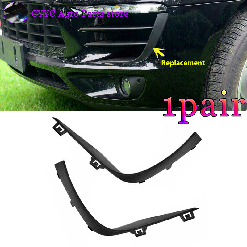 2Pcs Front Bumper Vent Grille Bezel Trim Cover for Porsche Macan 2014-2017 2PCS
