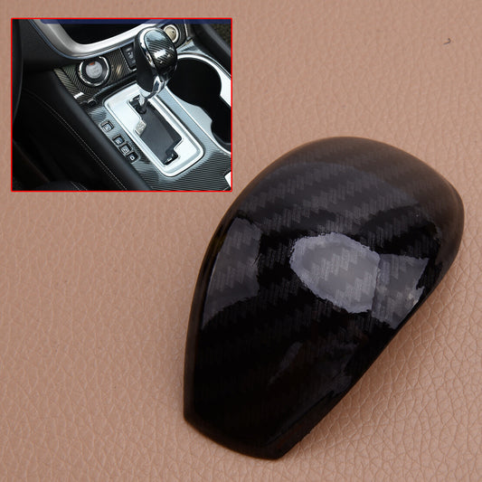 Black Carbon Fiber ABS Shift Knob Panel Cover Fit for Murano 2015-2019 v