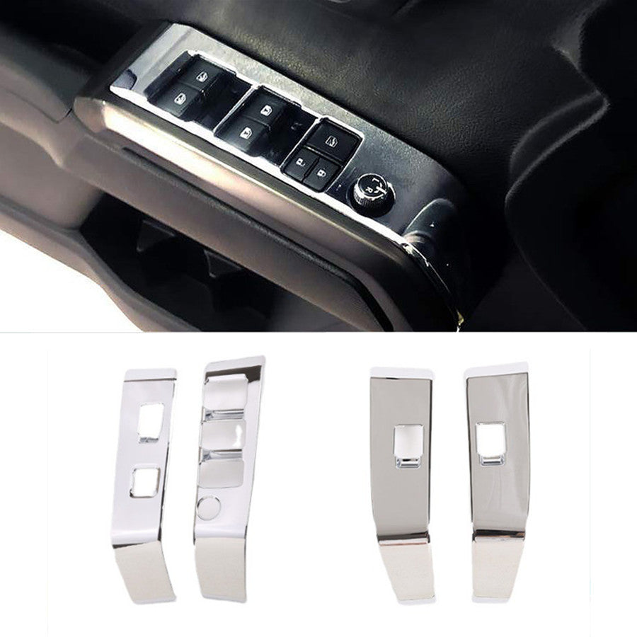 Fit for Tacoma 2016-2023 ABS Chrome Window Switch Panel Cover Trim v