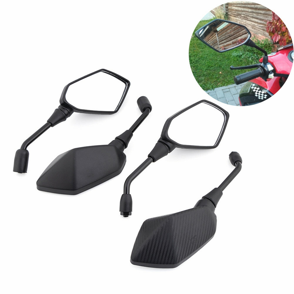 Motorcycle 8mm 10mm Clockwise Electromobile Side Convex Mirror Rearview Mirrors Q