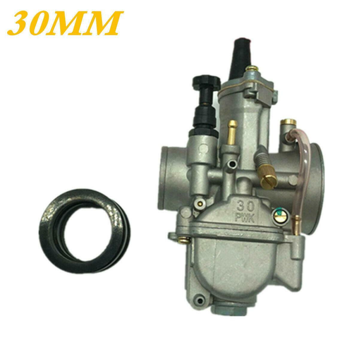 30mm Racing Super Performance Carburetor CARB Kit for Motorcycles - Aluminum + Power Injection n