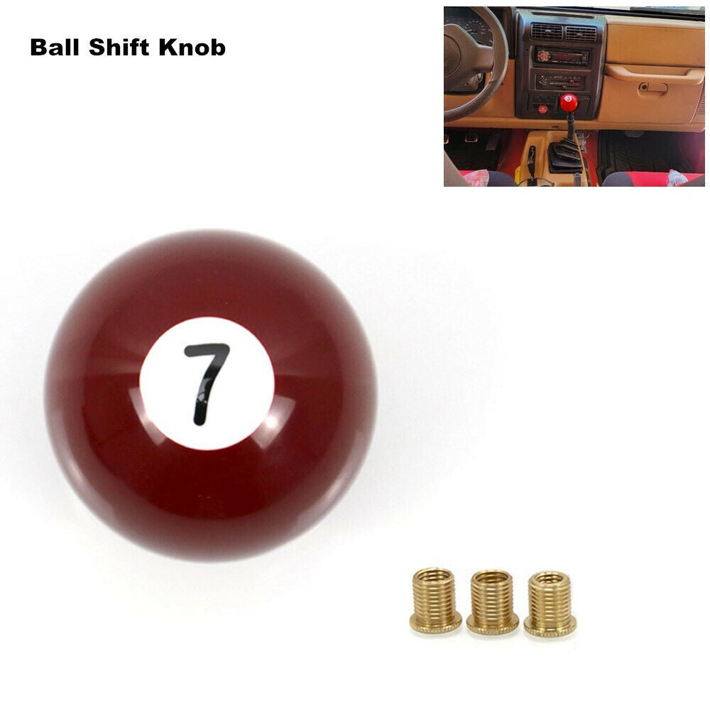 Ball shift knob universal lever gearshift knob suitable for cars, SUVs, buses, trucks, brown 7 kit - n