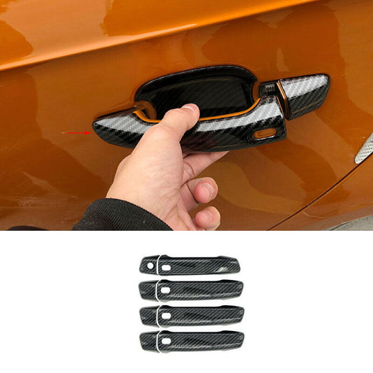 For 2014-20 for Audi A3 S3 ABS Carbon Fiber Exterior Side Door Handle Cover Trim 8P