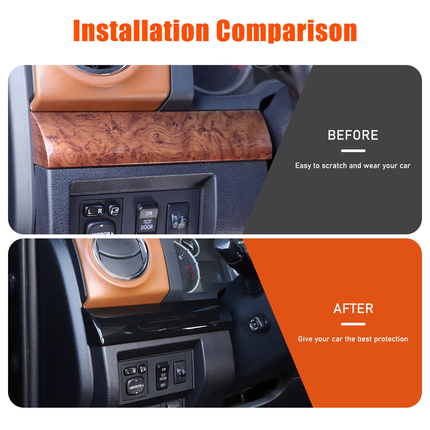 3-Piece Gloss Black Interior Dashboard Cover for Tendera 2014-2021 n