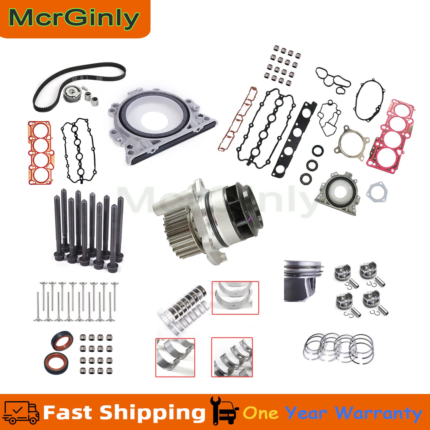 Complete 2.0T engine rebuild kit with piston timing ring for Audi A3/ for Jetta - n
