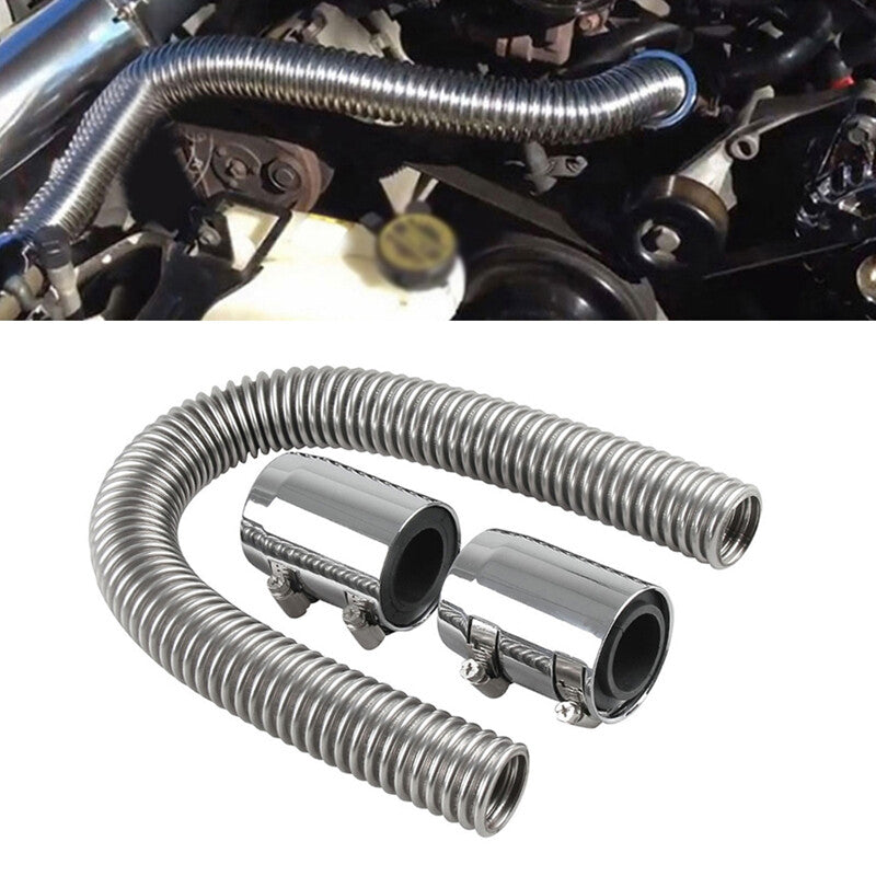 1-5/8 Radiator Hose Upper/Lower & Flexible Stainless Steel w/ Chrome Caps US v