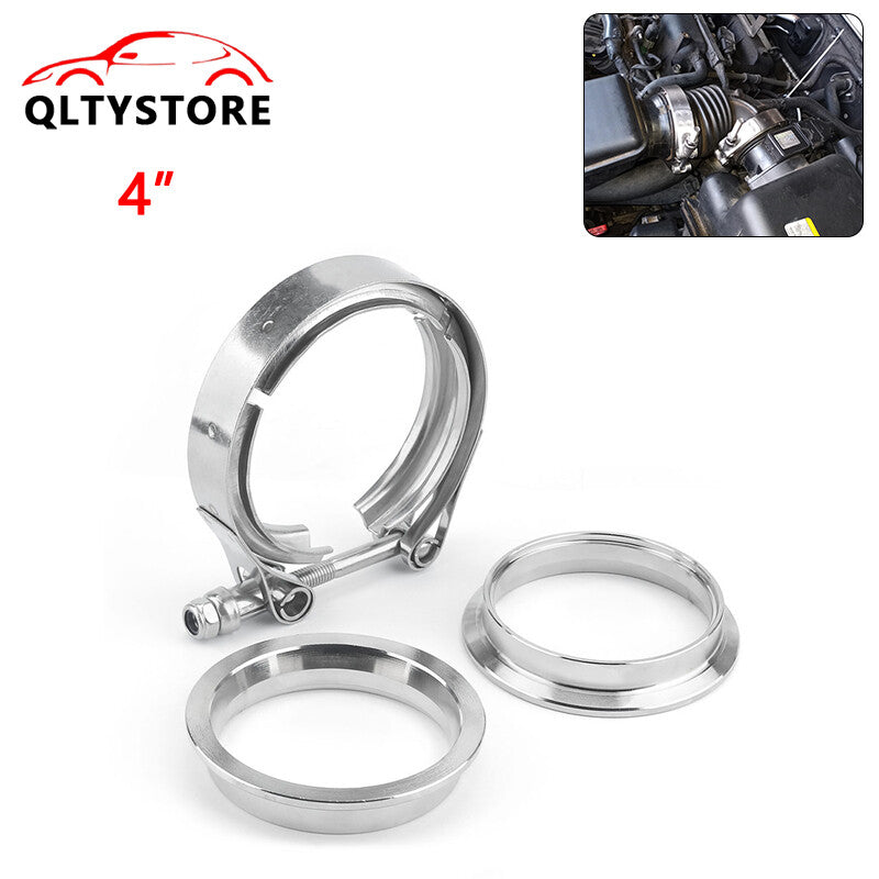 4 4 Inch Stainless Steel V-Band Flange Clamp Kit for Turbo Exhaust Pipes