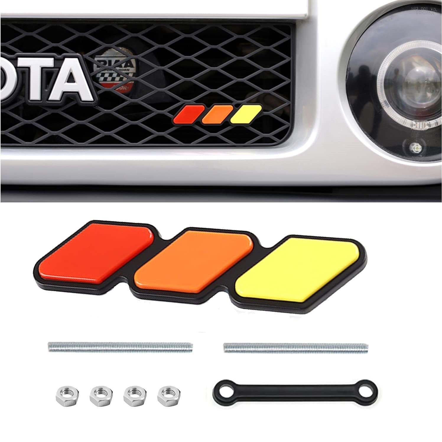 Applicable to Tacoma Tundra 2018 - 2021 Tricolor 3 Front Grille Badge n