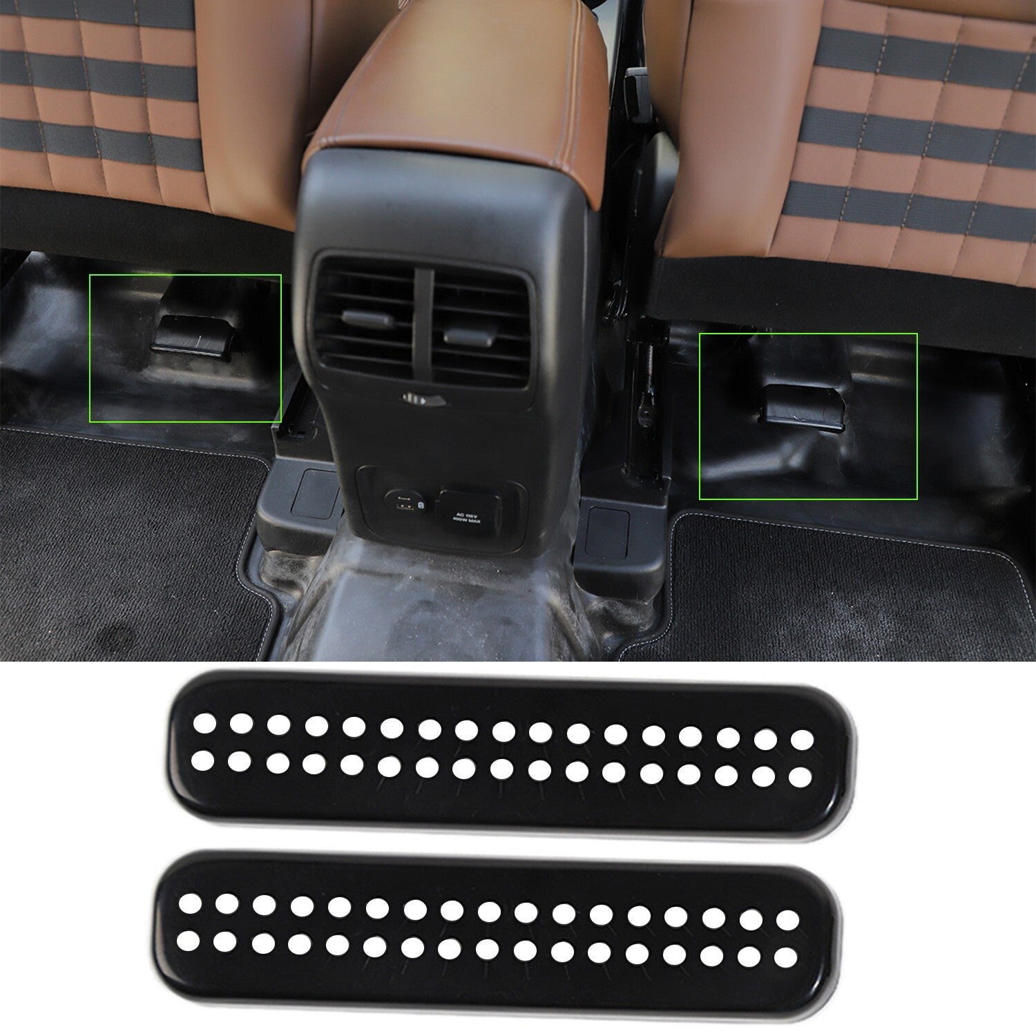 2-PACK Rear for Seat AC Air Vent Cover Trim  for ford  Bronco Sport 2021 2022 2023