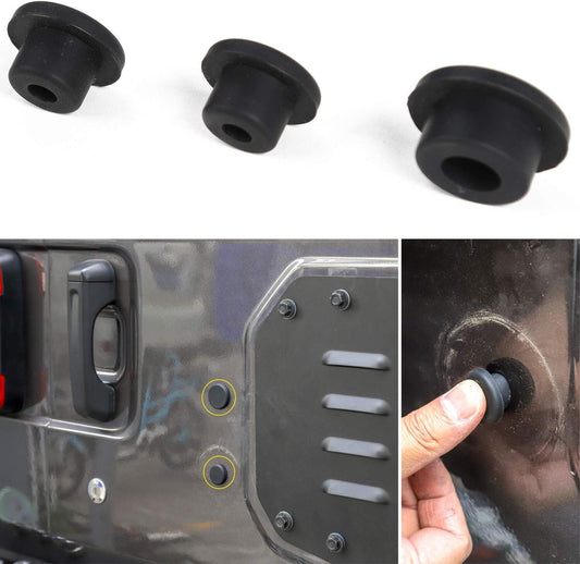 Tailgate Accessories Rubber Plug Set for Jeep for Wrangler JK JL 2007-2024 3-PACK