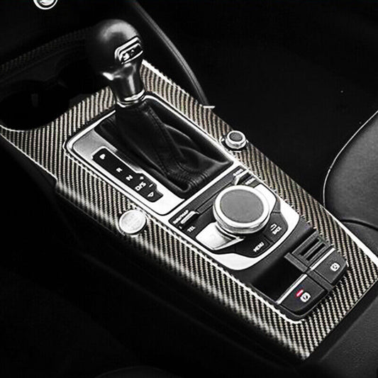 Real Carbon Fiber Car Gear Shift Panel Cover Trim for Audi A3 8V 2014-2020 1PCS