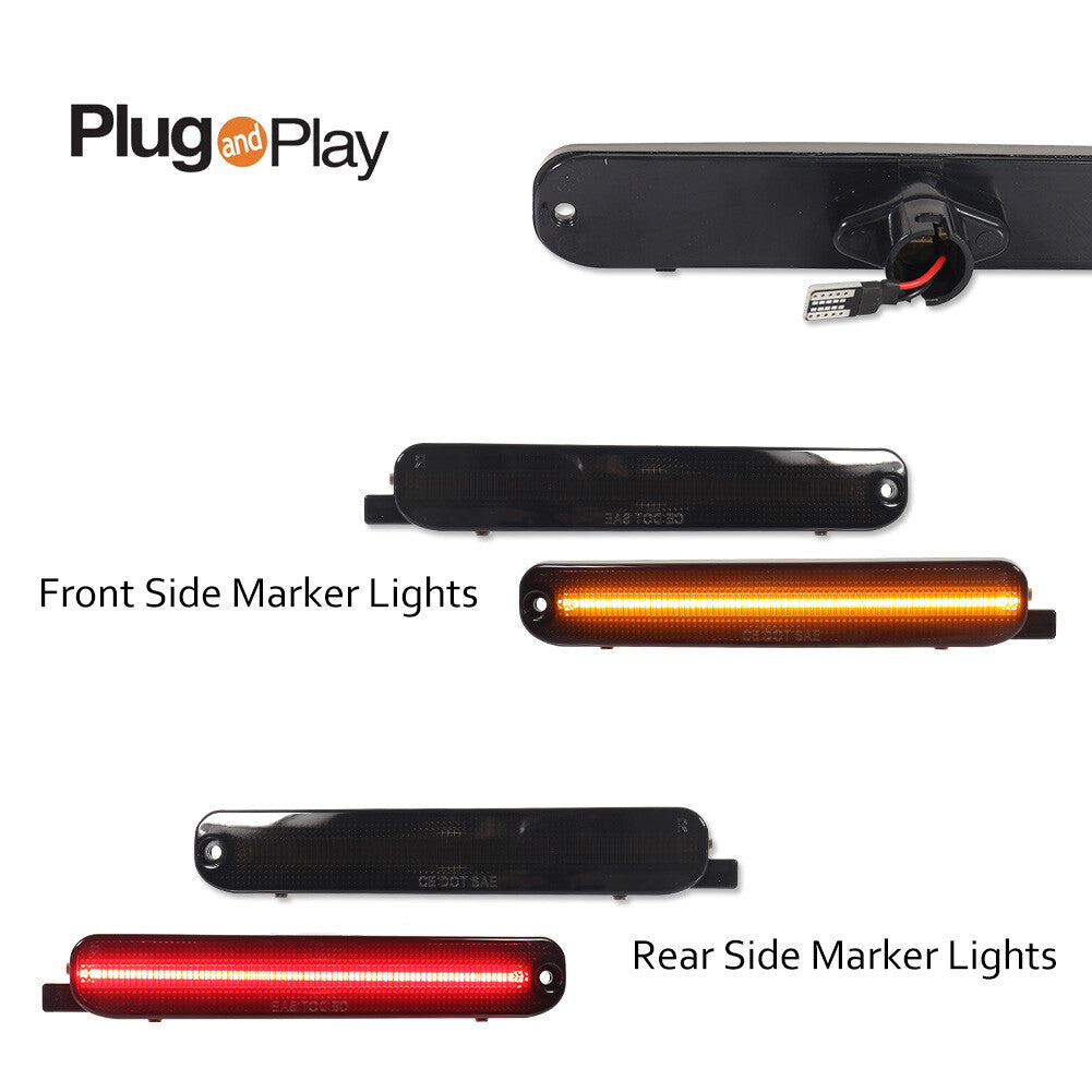4pcs Smoked Lens LED Side Marker Lights for 95-01 for Lumina and 95-99 Monte Carlo - v