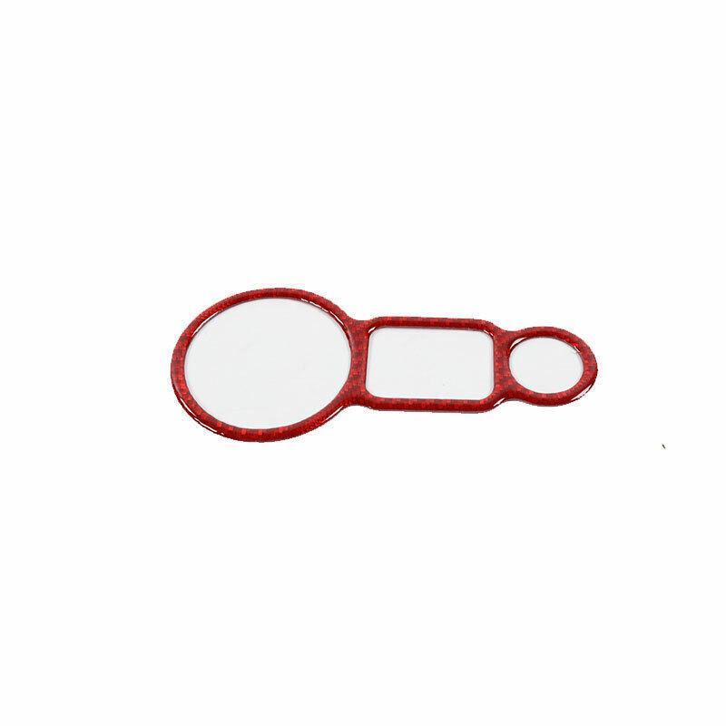 for Dodge for Challenger 2015-21 Red Carbon Fiber Function Control Button Frame Trim