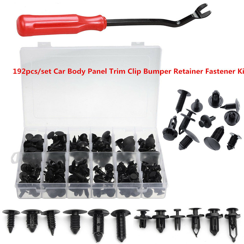 192-piece car panel retainer, rivet, decorative clip, anti-collision buckle combination kit - n