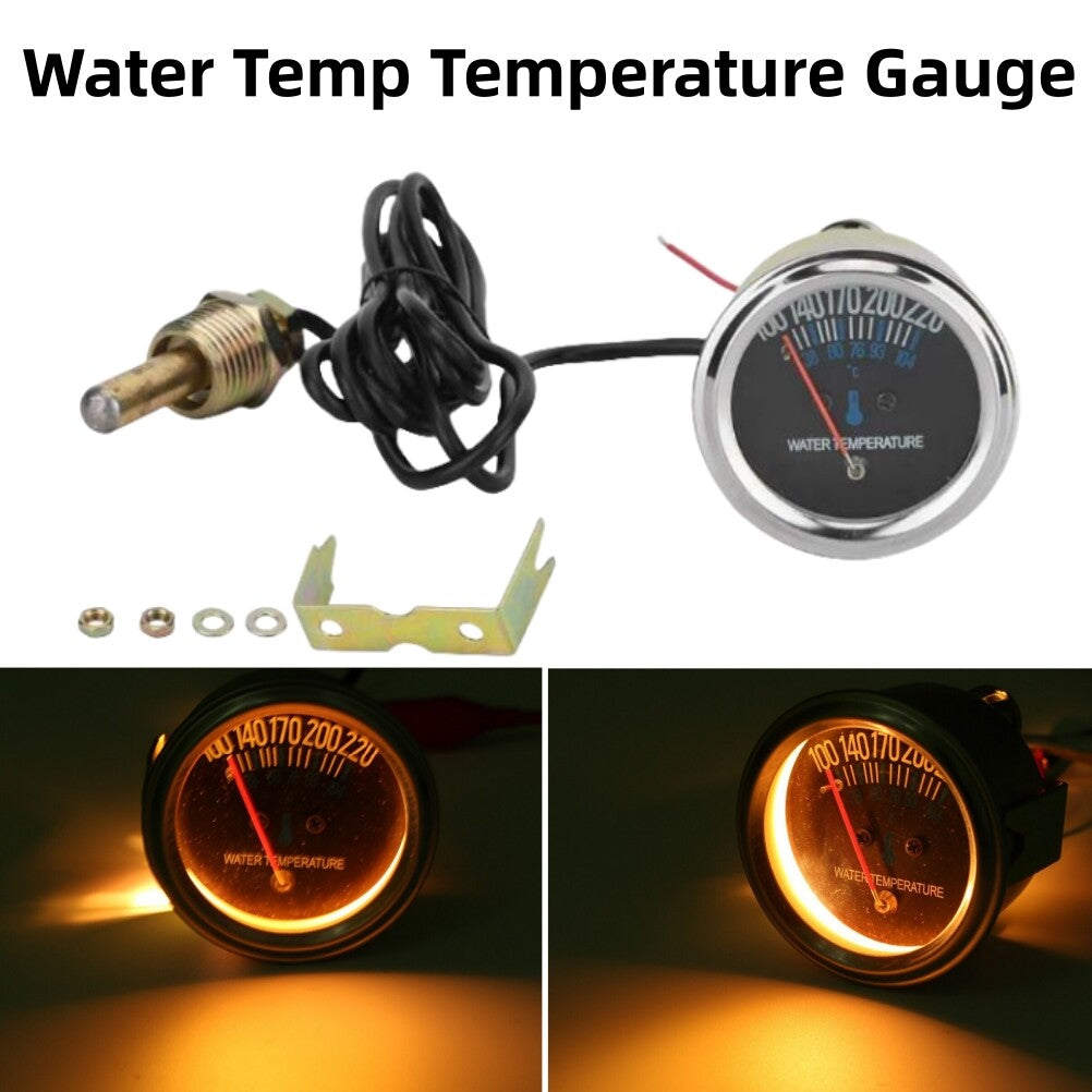 2'' 52mm Pointer Mechanical Car Water Temp Temperature Gauge ¨H and ¡æ With Sensor Q