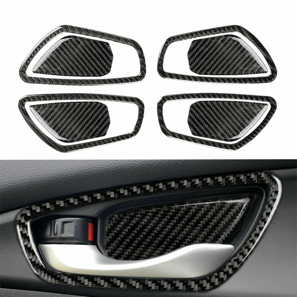 8-piece pack of carbon fiber door handle decorative stickers