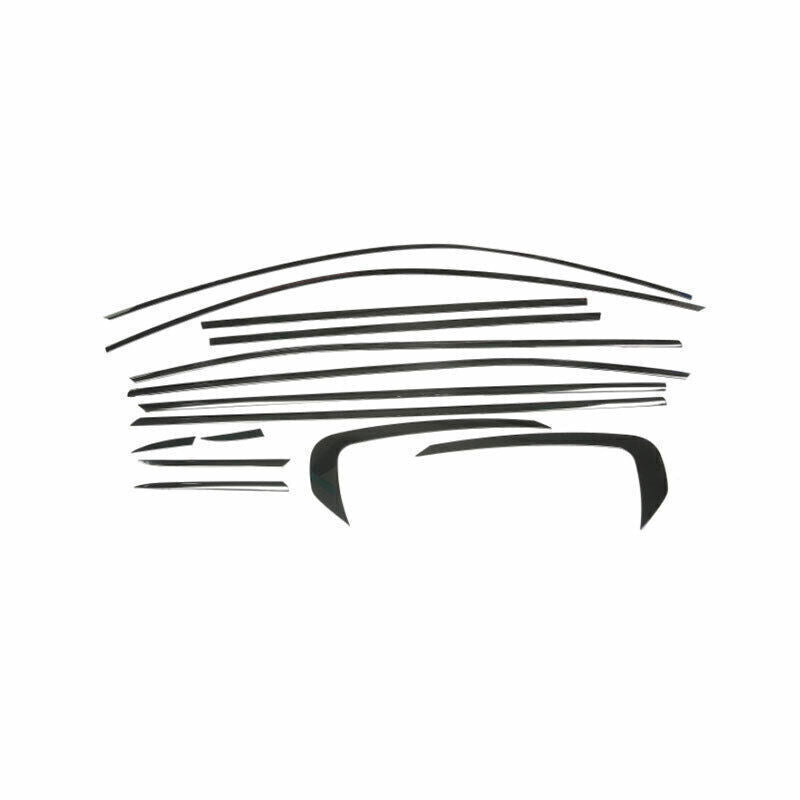 Black Stainless Steel Window Strip Cover Trim For Toyot@a RAV4 2019-2024 B n
