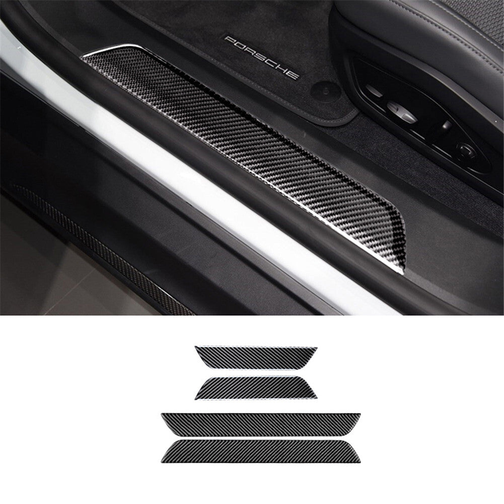 4Pcs Red Carbon Fiber Door Lock Ring Cover Trim for Chrysler 200 2011-2014 v