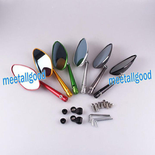 for Motorcycle Rear View Side Mirrors Left & Right Leaf Style Multi