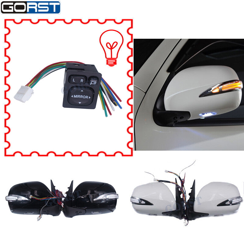 For Hiace Modified Electric Rearview Mirror Folding Adjustment Switch v