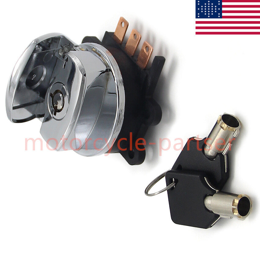 Ignition Key Switch Chrome Kit for Harley-Davidson FLSTSB CROSS BONES 2008-2010 Q
