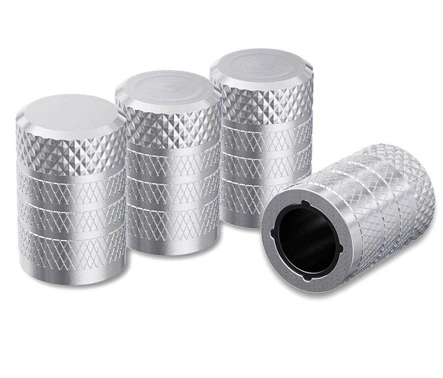 4-piece universal silver tire valve cover rod air dust cover for BMW