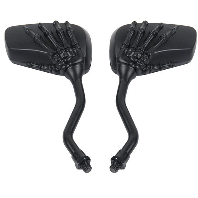 Motorcycle Bike Rearview Mirrors Skull Hand Claw for Kawasaki KZ1000A KZ1000C Q
