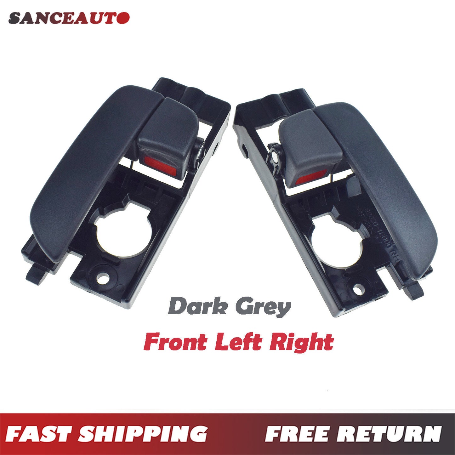 Dark gray front left and right inner door handles suitable for modern 1.6L engines (2007-2011). n