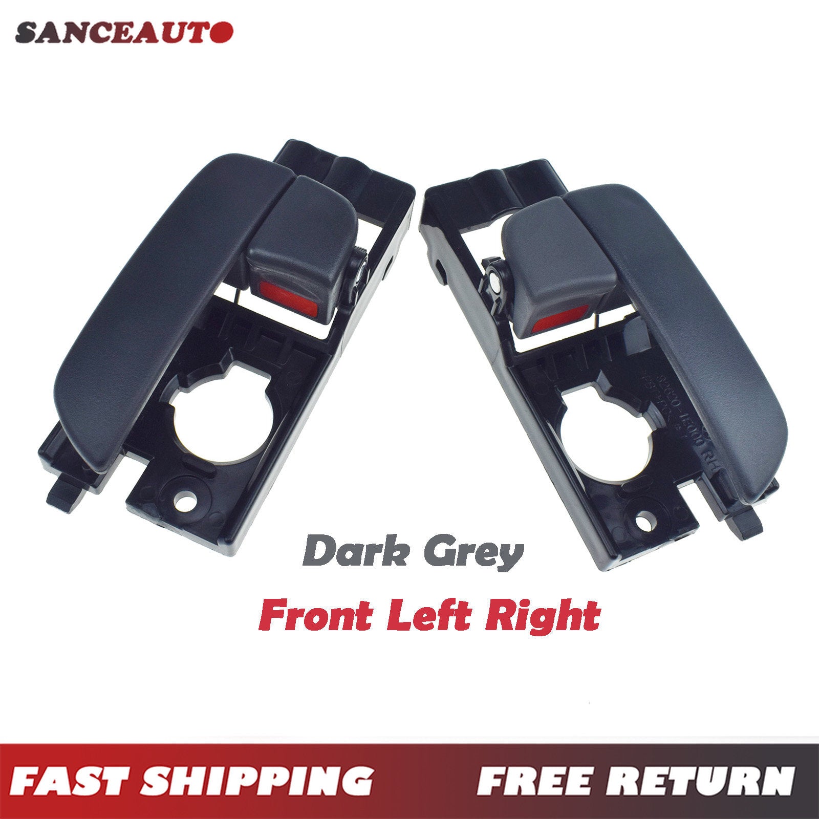 Dark gray front left and right inner door handles suitable for modern 1.6L engines (2007-2011). n