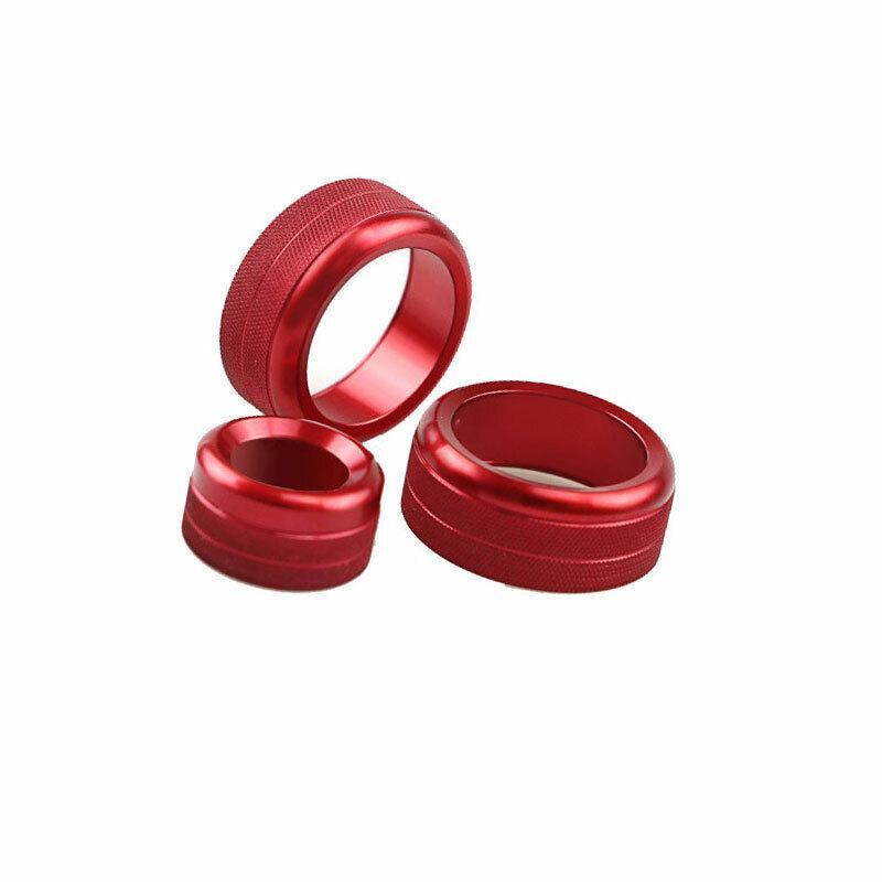 for BMW X5 X6 2008-2013 Red Aluminum Air Conditioning Button Control Ring Trim