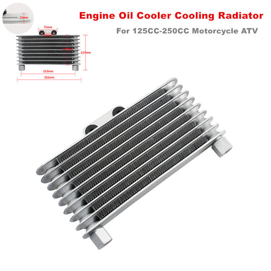 Engine oil cooler/radiator kit suitable for 125cc-250cc motorcycles and all-terrain vehicles (aluminum). n