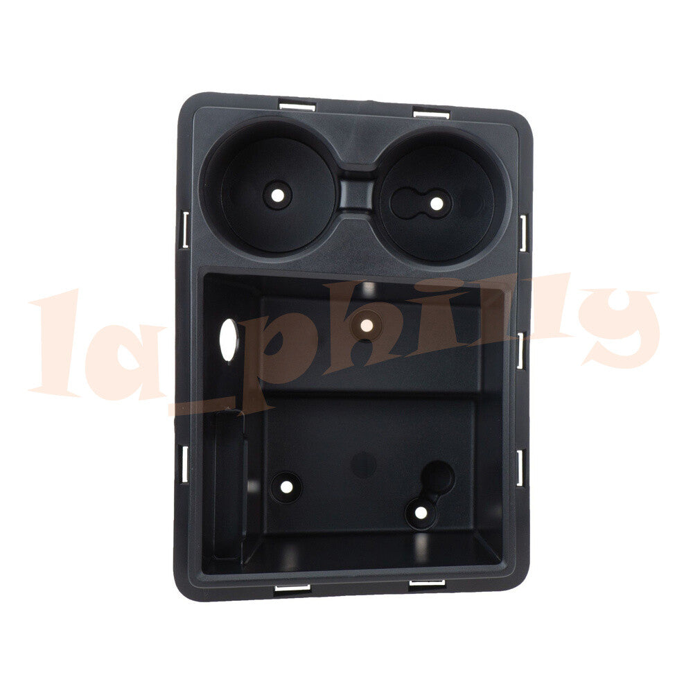 Black for Dodge for Ram Full Center Console Cup Holder  Bin Storage 1QR15DX9AA Q